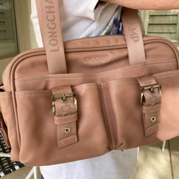 Longchamp Leather Pink shoulder bag, gently used - Picture 3 of 6